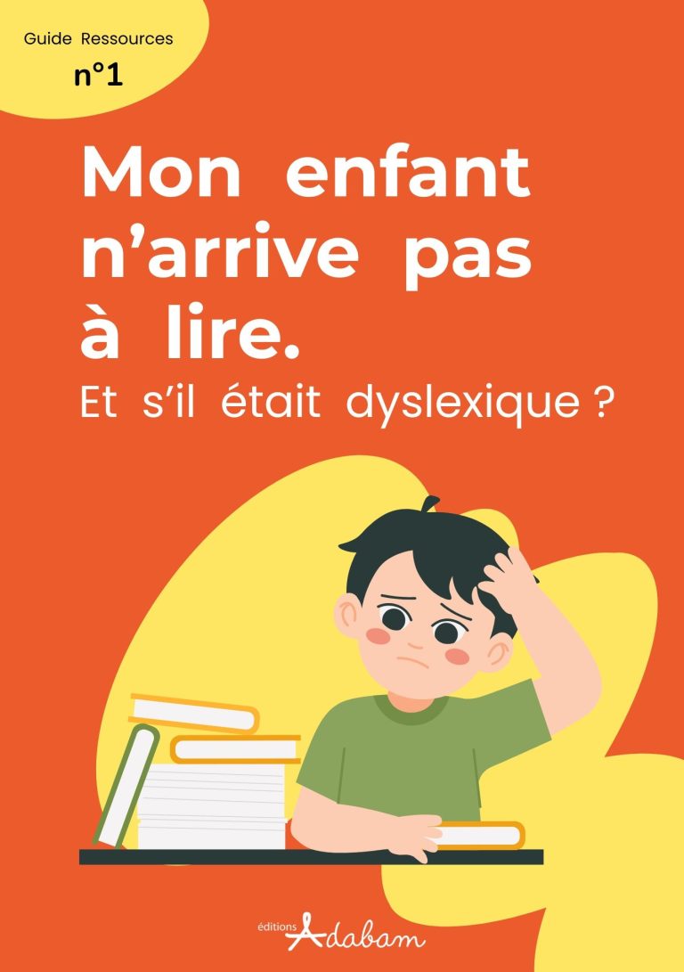 Un enfant triste se demandant s'il est dyslexique avec un titre sur la lecture.